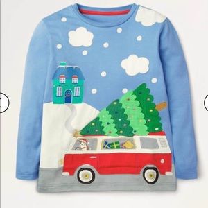 NWT mini boden Christmas Scene T-Shirt